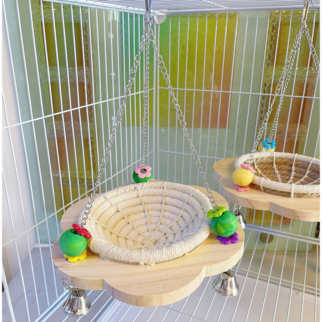 Parrot Nest Tiger Skin Sleeping Bird Nest Swing Hammock Peony Black Phoenix Stand Hand-woven Nest Warm Toy