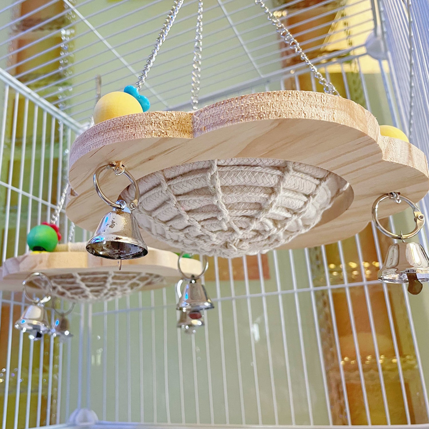 Parrot Nest Tiger Skin Sleeping Bird Nest Swing Hammock Peony Black Phoenix Stand Hand-woven Nest Warm Toy