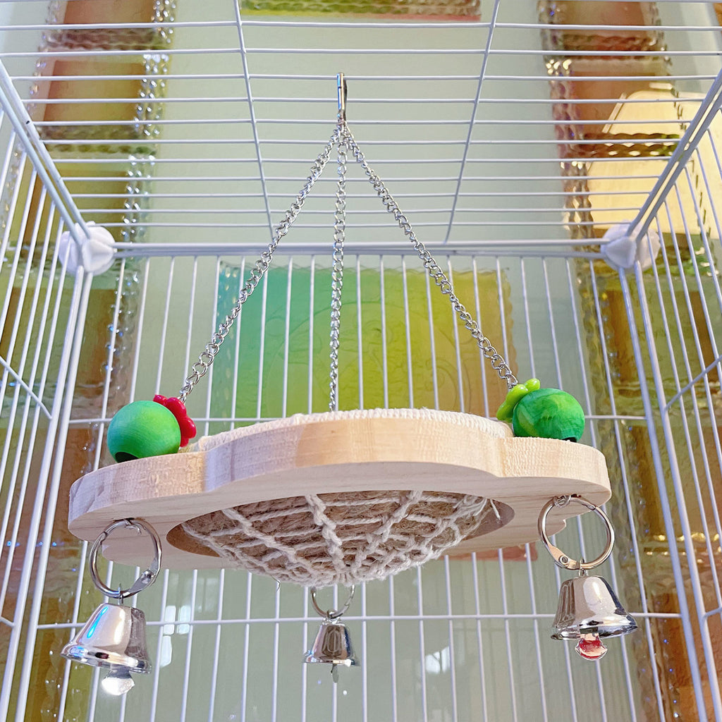 Parrot Nest Tiger Skin Sleeping Bird Nest Swing Hammock Peony Black Phoenix Stand Hand-woven Nest Warm Toy